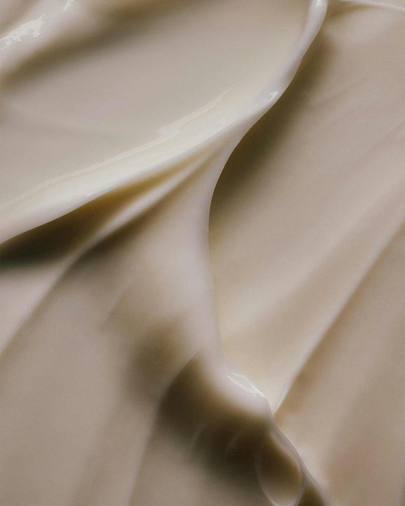 Cream texture of a moisturizing broad-spectrum SPF 45 sunscreen